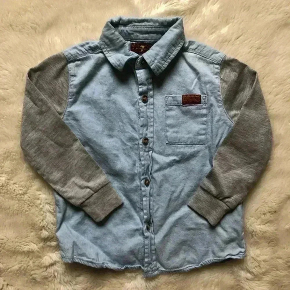 7 For All Mankind Toddler  Button Down Shirt 24M - Picture 1 of 8